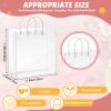 Amylove 24 Pcs Clear PVC Plastic Gift Bags with Handle Reusable Transparent Gift Wrap Tote Bag for Shopping Retail Merchandise Boutique Wedding Birthday Baby Shower Party Favor (11.8 x 11.8 x 3.9'') view 2