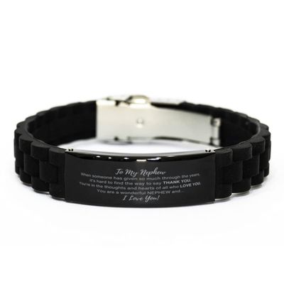 to My Nephew, You are A Wonderful Nephew GlideLock Bracelet, for Nephew, Valentines Birthday Gifts for Nephew, Mother's Day, Father's Day for Nephew