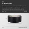 Aroma360 - Iris 50oz Candle - Luxury Scented Candles with Essential Oils - Notes of Cassis, Cool Blackcurrant and Bulgarian Rose - Aromatherapy - Soy Candles - 295hr Burn (Black) view 3