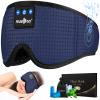 MUSICOZY Sleep Headphones Bluetooth 5.4 Headband Sleeping Eye Mask for Mom Women Men Wireless Music Earbuds Earphones for Side Sleepers Built-in HD Speakers Cool Gadgets Unique Gifts (Navy Blue) view 1