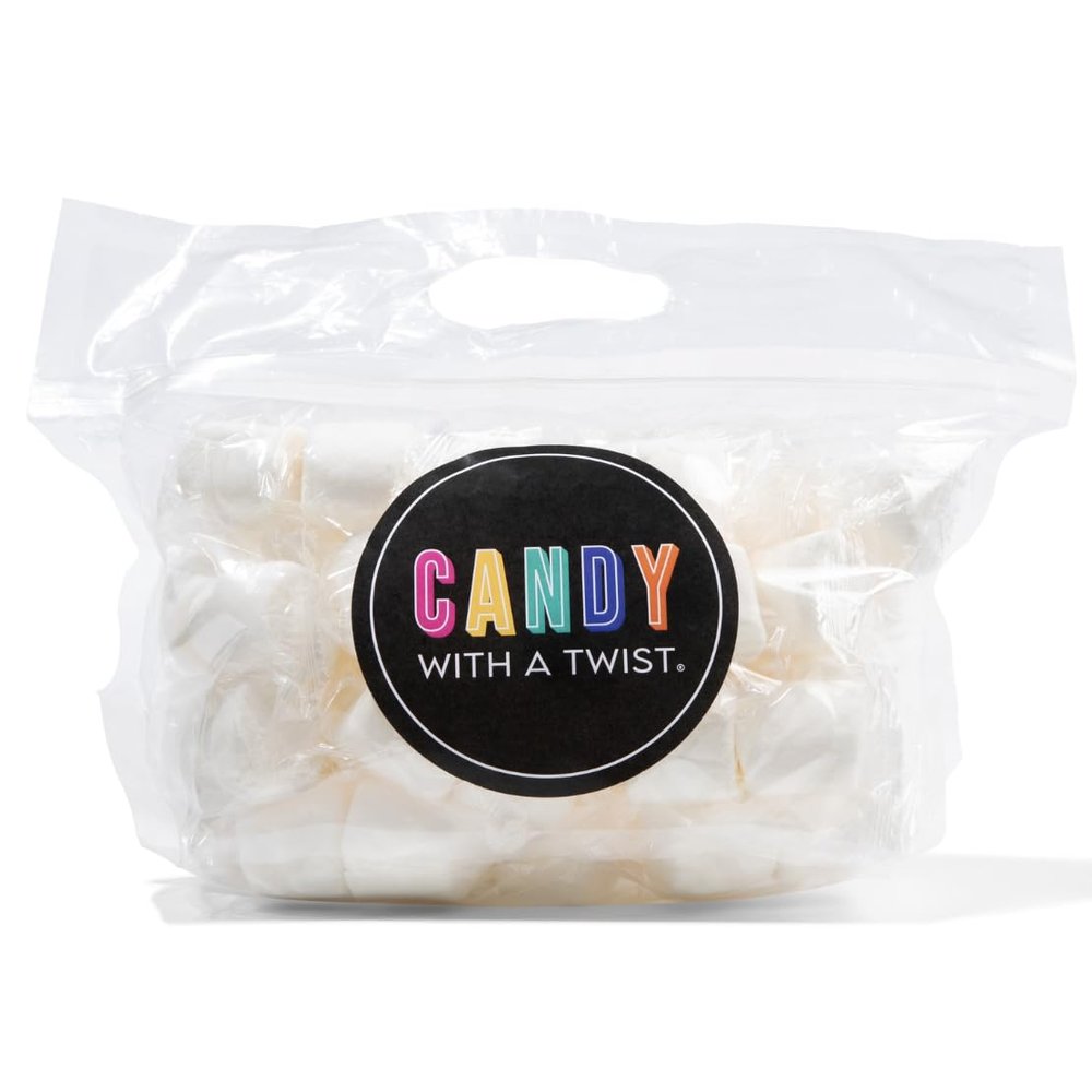 Candy With A Twist - Individually Wrapped Marshmallows - GELATIN FREE - 1 inch (2 mallows per package) x 24 Packages = 48 Total Marshmallows - Perfect for DIY S'mores, Wedding Party Favors, & Hot Chocolate - Round