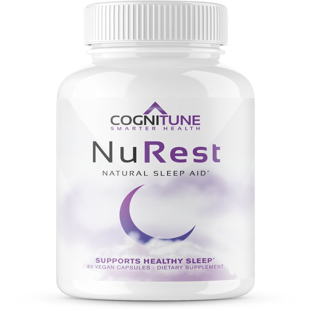 CogniTune Natural Sleep Supplement - Non Habit Forming Sleeping Pills, Non Drowsy Herbal Sleep Aid Formula w/Melatonin, Valerian Root, Lemon Balm, Chamomile, GABA, L-Theanine, Magnesium, Amino Acids