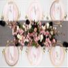 EcoQuality 13" inch Round Pink Plastic Charger Plates with Gold Rim - China Like Party Plates, Heavy Duty Large Disposable Dinner Plates, Reusable Salad Plate, Wedding, Catering, Dinnerware (44 Pack) view 3