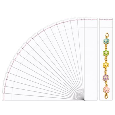 1x6 Self Sealing Cellophane Bags 300pcs Clear Self Adhesive Cello Bags 1mil Long OPP Plastic Bags for Packaging Bracelet Jewelery Gifts Favors Bookmarks Pen