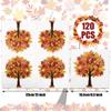 120 Pack Fall Paper Napkins Maple Leaves Luncheon Napkins Fall Leaf Disposable Napkin Maple Tree Decorative Napkin for Autumn Thanksgiving Party Supplies Dinner Kitchen, 6.5 x 6.5 Inch view 2