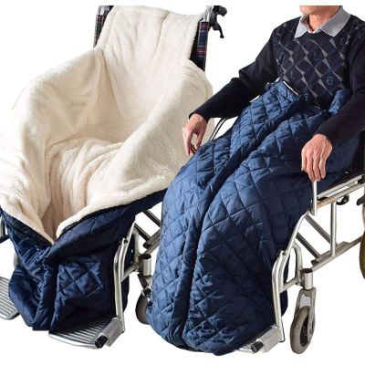 Warm Fleece Lined Blanket, with Ring Pulled Zipper, Leg Cover for Ultimate Comfort and Protection