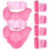 Healifty Disposable Vacation 10 Sets Sauna Panty spa Panties Salon Bras and Panties Disposable Travel Briefs Travel and Underwear Girl Non-Woven Fabric Miss Pink view 1