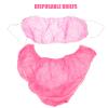 Healifty Disposable Vacation 10 Sets Sauna Panty spa Panties Salon Bras and Panties Disposable Travel Briefs Travel and Underwear Girl Non-Woven Fabric Miss Pink view 4