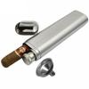 CNFLASK Stainless Steel 1-Finger Cigar Case with 2oz Tube Flask Metal Cigar Tube Pocket Cigar Holder view 1