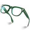 VISOONE Square TR90 Blue Light Blocking Glasses with Anti Glare Computer Glass Woman and Men SAGE view 1