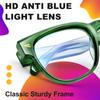 VISOONE Square TR90 Blue Light Blocking Glasses with Anti Glare Computer Glass Woman and Men SAGE view 3