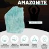 1.1lb Bulk Raw Amazonite Stone Rough Crystal-Natural Raw Stones Crystal for Tumbling, Cabbing, Fountain Rocks, Decoration,Polishing, Wire Wrapping, Wicca & Reiki Crystal Healing view 2