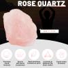 1.1lb Bulk Raw Rose Quartz Stone Rough Crystal-Natural Raw Stones Crystal for Tumbling, Cabbing, Fountain Rocks, Decoration,Polishing, Wire Wrapping, Wicca & Reiki Crystal Healing view 2