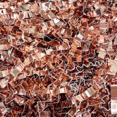 MMvolesy Crinkle Paper Shreds - 2LBS Rose Metallic Gift Filler for Gift Wrapping, Baskets, Boxes | Eco-Friendly Easter, Christmas, Birthday Decoration | Bulk Basket Stuffing for Crafts & Party Decor