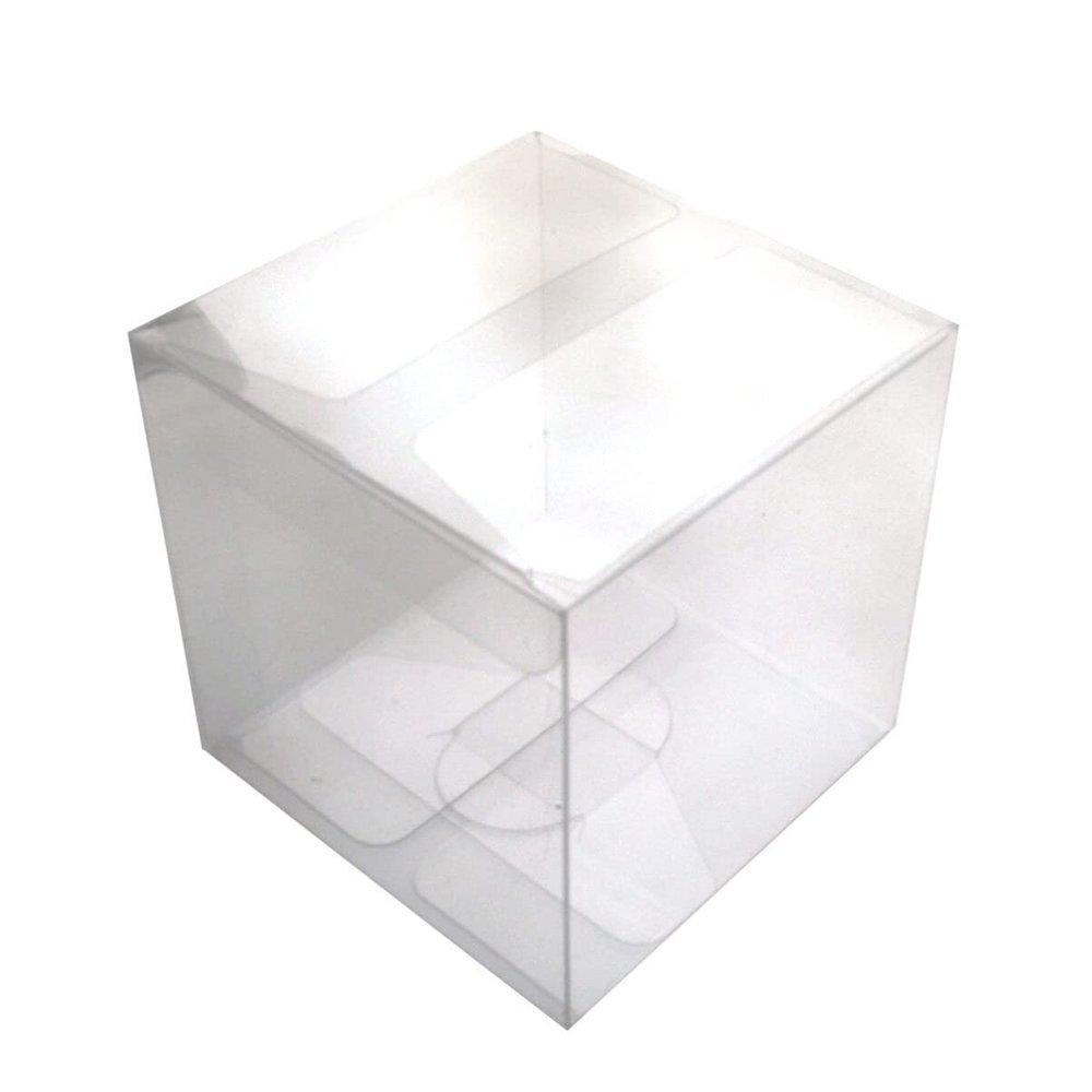 25pcs Clear Boxes for Favors, 1.6x1.6x1.6 Inches Plastic Boxes, Transparent PVC Candy for Thanksgiving, Christmas, Wedding, Party, Birthday