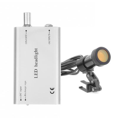 5W Head Lamp with Two Clips+Light Shield for Loupe Magnifier DY-009 Color Silver