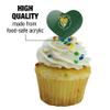 Southeastern Louisiana University Primary Logo Heart Love Cupcake Picks Toppers Decoration Set of 6 view 3