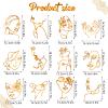 12 Pcs Acrylic Lady Face Cake Topper Minimalist Art Happy Birthday Cake Toppers Women Wedding Cake Decoration for Wedding Birthday Party (Gold) view 2