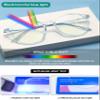 KOOSUFA Stylish Round Reading Glasses +4.00 Blue Light Blocking Women Men Polygon Metal Legs Computer Readers Eyeglasses, 1x Yellow purple view 3