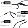 KOOSUFA Stylish Round Reading Glasses +4.00 Blue Light Blocking Women Men Polygon Metal Legs Computer Readers Eyeglasses, 1x Yellow purple view 4
