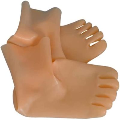 Latex Fetish Sock Rubber 5 Toes Socks Short Sock Skin Toes,Flesh Color,Medium