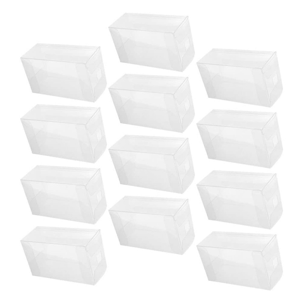 Healifty 12pcs Ice Cream Packaging Boxes Transparent Mousse Containers for Desserts for Weddings and Parties Non-deforming Treat Boxes