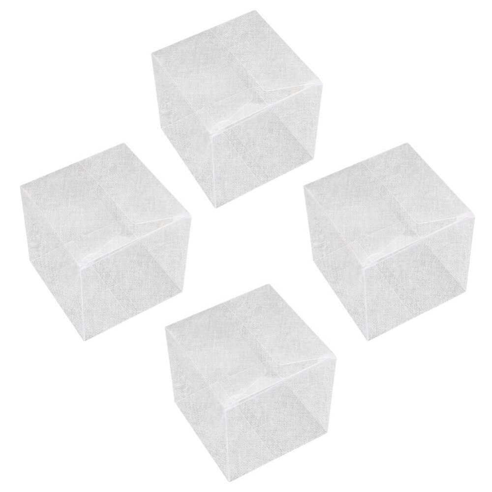 Healifty 50pcs Transparent Single Macaron Storage Boxes Pet Candy Packing Containers for Cookies Chocolate and Donuts for Parties and Gifting
