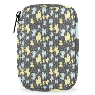 Pomeranian Dog Pill Case Weekly Medicine Organizer with Travel Bag Seven-Day Pill Box Vitamin Supplement Box Fish Oil Pills Holder