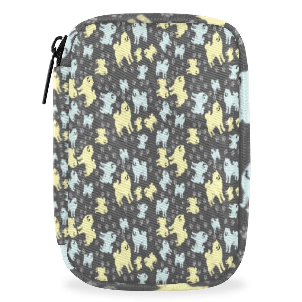 Pomeranian Dog Pill Case Weekly Medicine Organizer with Travel Bag Seven-Day Pill Box Vitamin Supplement Box Fish Oil Pills Holder