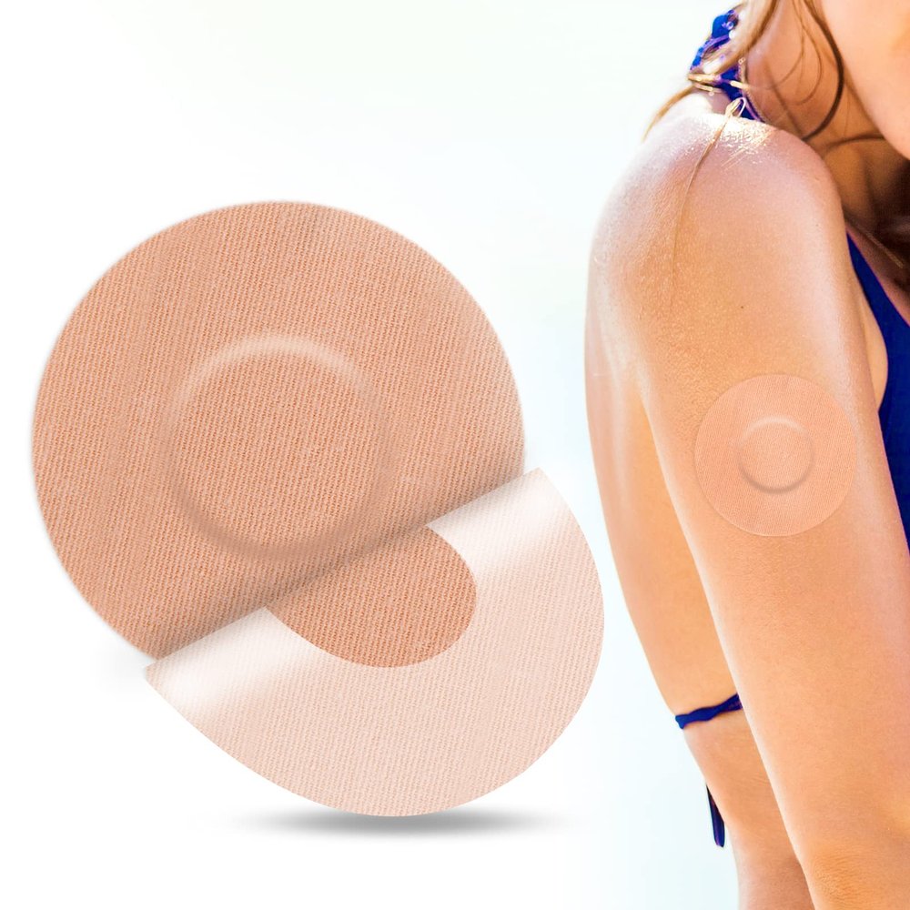 40pcs Libre 2 Covers, 7-14 Days Long Stay Fixation Protection, Libre 2 Adhesive Tape by YOUSHARES (Tan)