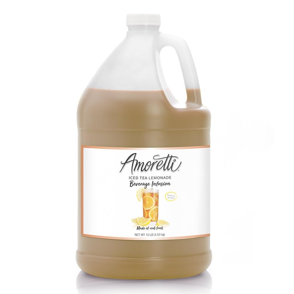 Amoretti - Iced Tea Lemonade Beverage Infusion, (10 lbs) - Drink Mix & Water Enhancer with Pump for Flavoring Cocktails, Waters, Teas, Mocktails, and other Beverages, Preservative Free, Gluten Free
