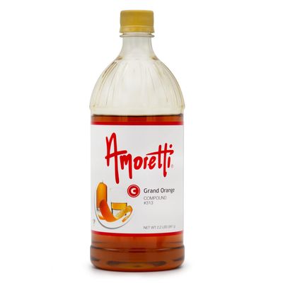 Amoretti - Grand Orange Compound 2.2 lbs - Natural Flavors, Shelf Stable Even After Opening, Certified Kosher, TTB Approved, Perfect for Baking Applications & Beverages