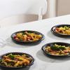 PLASTICPRO 100 PCS Black Plastic Plates Light Weight 7 Inch Plastic Dinner Dessert Appetizer Plates Black Plates Disposable for Party and Wedding view 2