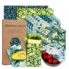 Reusable Beeswax Wrap, 11 Pack Eco-Friendly Beeswax Wraps For Food, Organic, Sustainable, Biodegradable, Zero Waste, Plastic-Free Food Storage (Flowers and Leaves) view 1
