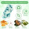 Reusable Beeswax Wrap, 11 Pack Eco-Friendly Beeswax Wraps For Food, Organic, Sustainable, Biodegradable, Zero Waste, Plastic-Free Food Storage (Flowers and Leaves) view 2
