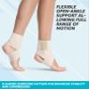 HiRui Ultrathin High-Elastic Ankle Wraps Ankle Brace for Men Women Kids, Adjustable Ankle Straps for Running, Football, Basketball, Sprains, Arthritis, Plantar Fasciitis (Beige, Large (Pack of 2)) view 2