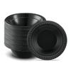 PLASTICPRO 400 PCS Black Plastic Bowls Light Weight 12 oz Plastic Soup Bowls Black Salad Plates Disposable for Party and Wedding view 1