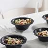PLASTICPRO 400 PCS Black Plastic Bowls Light Weight 12 oz Plastic Soup Bowls Black Salad Plates Disposable for Party and Wedding view 2