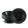 PLASTICPRO 100 PCS Black Plastic Bowls Light Weight 12 oz Plastic Soup Bowls Black Salad Plates Disposable for Party and Wedding view 1