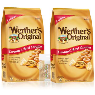MSM Products- Werther's Original Hard candy -2 pack Caramel Candy Individually Wrapped- Weighs 2.47 pounds eachideal for any occasion (2)