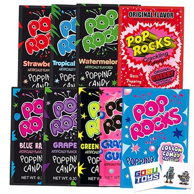 Popping Candy Variety (9 Pack) with 2 Gosutoys Stickers