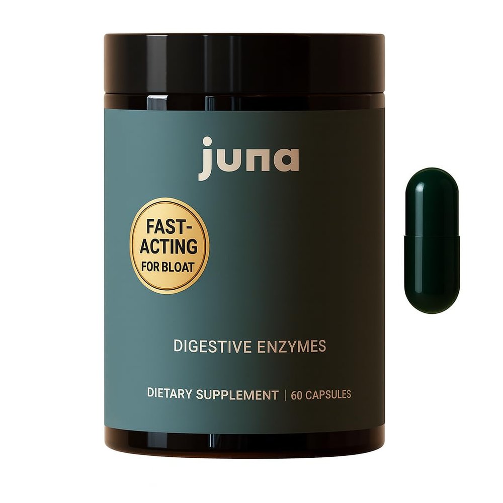 Juna Detox Digestive Enzymes & Probiotic - Fast-Acting Relief for Bloat, Gas, Indigestion & Discomfort - Promotes Healthy Digestion, Regularity & Gut Health