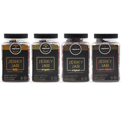 Aufschnitt Meats Beef Jerky Jar - Grass Fed Beef - Kosher and Keto Friendly - Gift Idea - 8 oz Jar, Variety