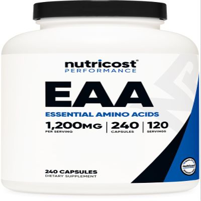 Nutricost EAA Capsules 1200mg, 240 Capsules - Essential Amino Acids, 120 Servings - Non-GMO, Gluten Free & Vegan