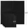 Black 3-Ply Disposable Lunch Napkins, 125 Count  Paper Cocktail & Party Napkins for Weddings, Birthdays, Bars & Events, EU Made view 2