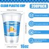 Dandat 200 Pcs 16 oz Oktoberfest Plastic Cups Bulk Disposable Clear Cups Beer Drinking for Oktoberfest Party Favors Home Supplies, Beverage, Beer, Juice, Wine view 2