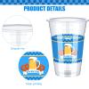 Dandat 200 Pcs 16 oz Oktoberfest Plastic Cups Bulk Disposable Clear Cups Beer Drinking for Oktoberfest Party Favors Home Supplies, Beverage, Beer, Juice, Wine view 3