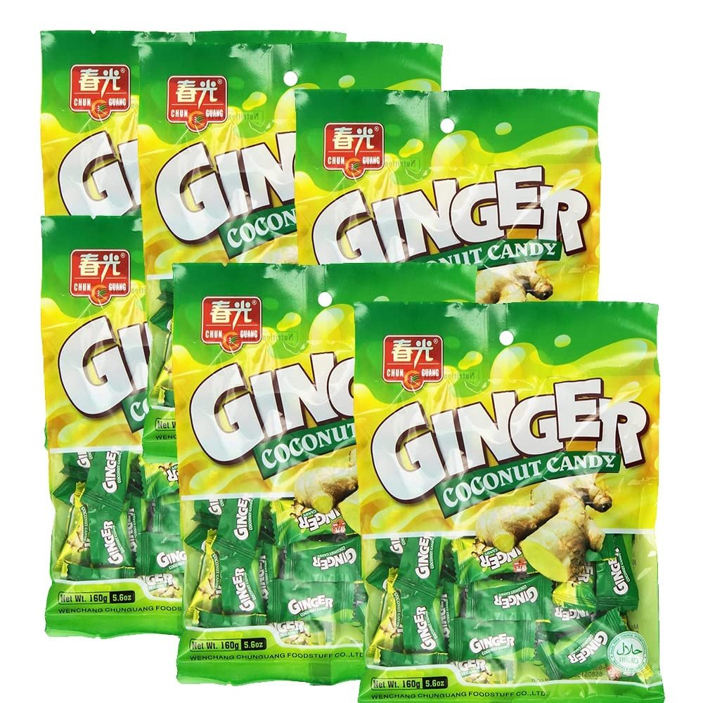 Ginger Coconut Candy 5.6oz/150g pack of 6
