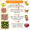 Reusable Beeswax Wrap, 11 Pack Eco-Friendly Beeswax Wraps For Food, Organic, Sustainable, Biodegradable, Zero Waste, Plastic-Free Food Storage, 1L Avocado, 2M Cherry, 4S Strawberry, 4XS Lemon Patterns view 3