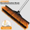 18" Heavy Push Broom for Outdoor Floor Cleaning Heavy Duty Outdoor Broom with 54" Long Handle,Outdoor Broom for Deck,Driveway,Garage,Yard,Deck,Patio,Warehouse,Concrete view 2